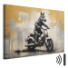 Canvas Zebra on a Motorcycle - Banksy-Inspired Graffiti 151762 additionalThumb 8