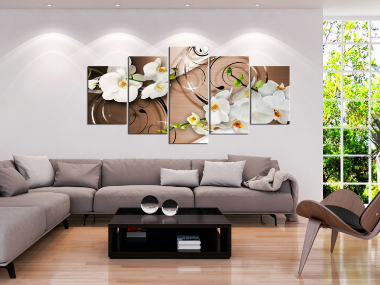 Canvas Print Ivory orchids 50062 additionalImage 3