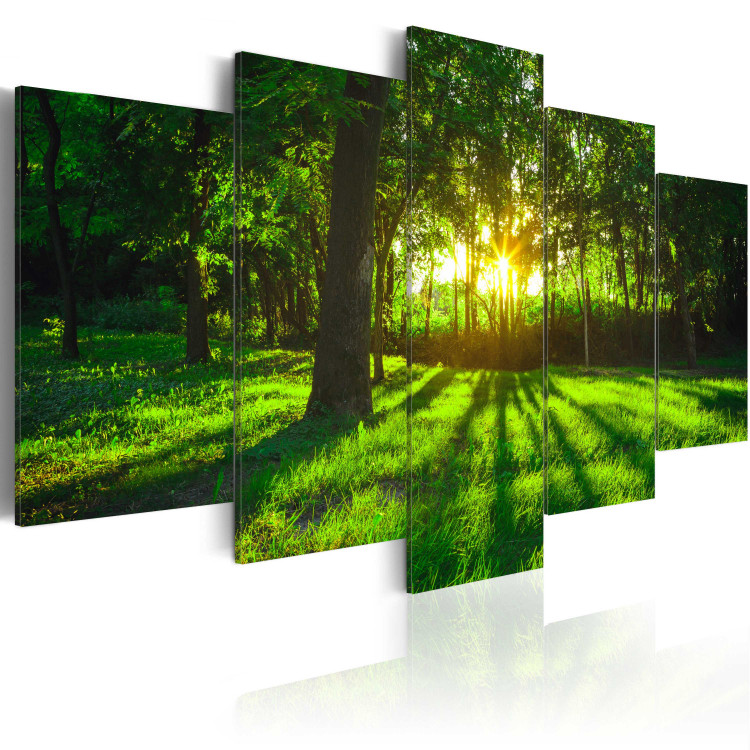Canvas Art Print Morning in the forest 61762 additionalImage 2