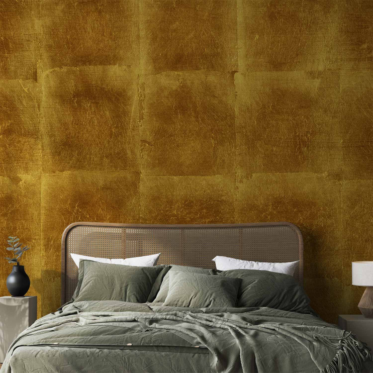 Wall Mural Golden cage - background with geometric figures of irregular arrangement 90062 additionalImage 2
