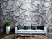 Photo Wallpaper Silver background with floral pattern 97162