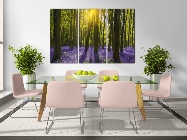 Canvas Print Hyacinth Field (3 Parts) 108172 additionalImage 3