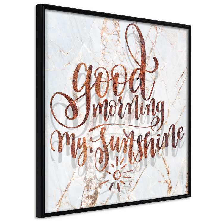 Poster Good morning my sunshine (Square) - Rusty text on a marble background 114372 additionalImage 14