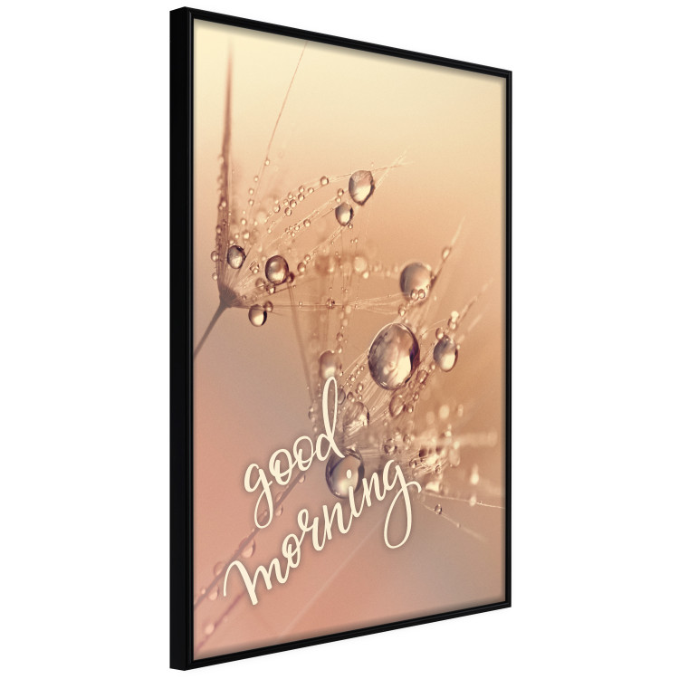 Wall Poster Good morning - water drops on dandelions and warm-colored background 116372 additionalImage 10