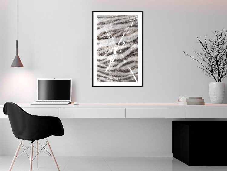 Poster Tiger Stripes - unique black and white composition with an animal motif 117572 additionalImage 4