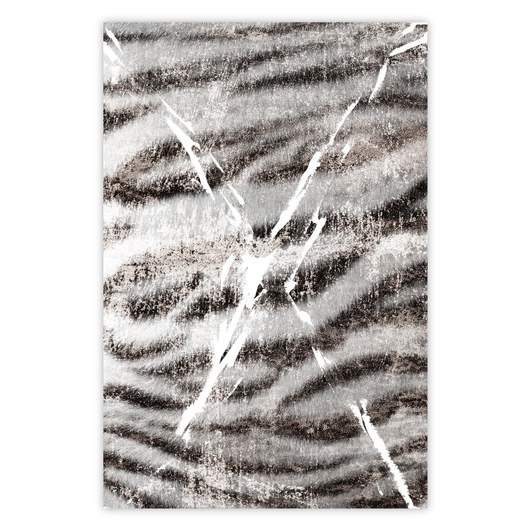 Poster Tiger Stripes - unique black and white composition with an animal motif 117572