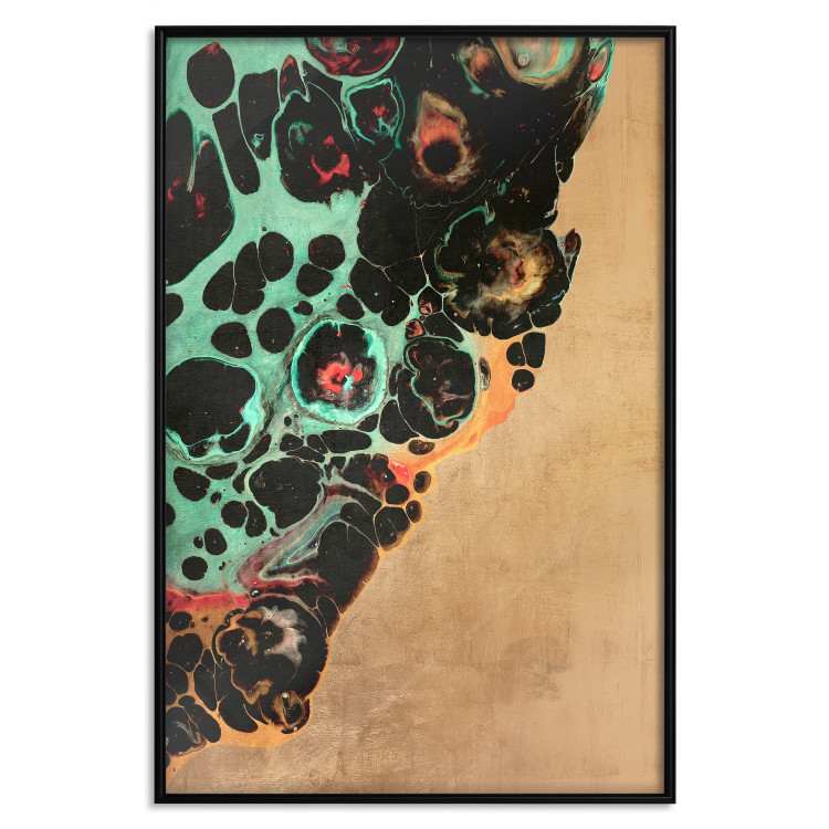 Poster Mineral Structure - colorful unconventional abstraction on a brown background 118172 additionalImage 18