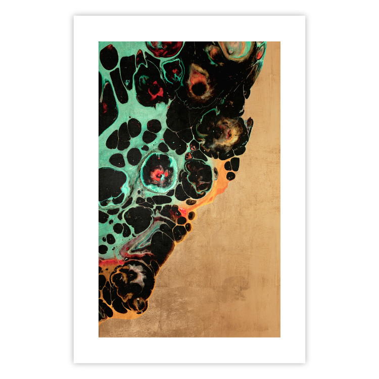Poster Mineral Structure - colorful unconventional abstraction on a brown background 118172 additionalImage 19