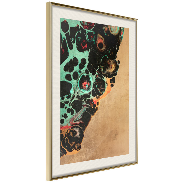 Poster Mineral Structure - colorful unconventional abstraction on a brown background 118172 additionalImage 2