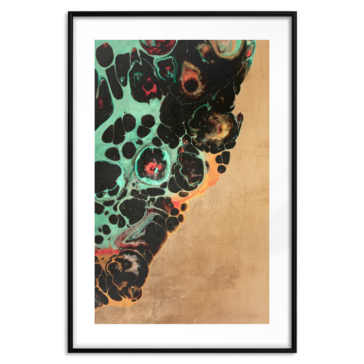 Poster Mineral Structure - colorful unconventional abstraction on a brown background 118172 additionalImage 17