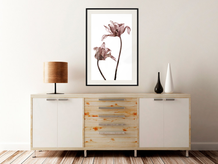 Poster Translucent Closeness - botanical composition with powdery pink flowers 118272 additionalImage 21
