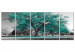 Canvas Print Autumn in the Park (5 Parts) Narrow Turquoise 122772
