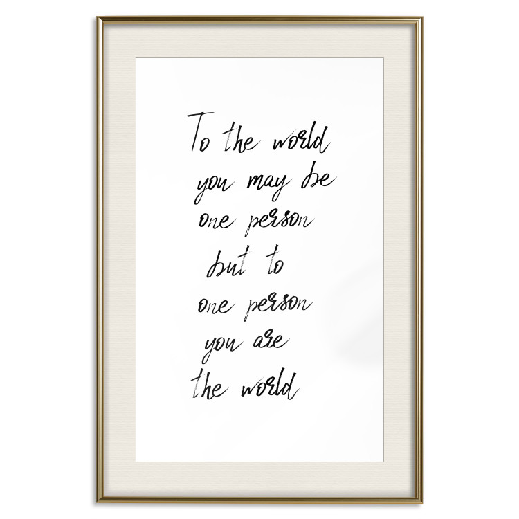 Poster You Are My World - English quote on a contrasting white background 125272 additionalImage 19