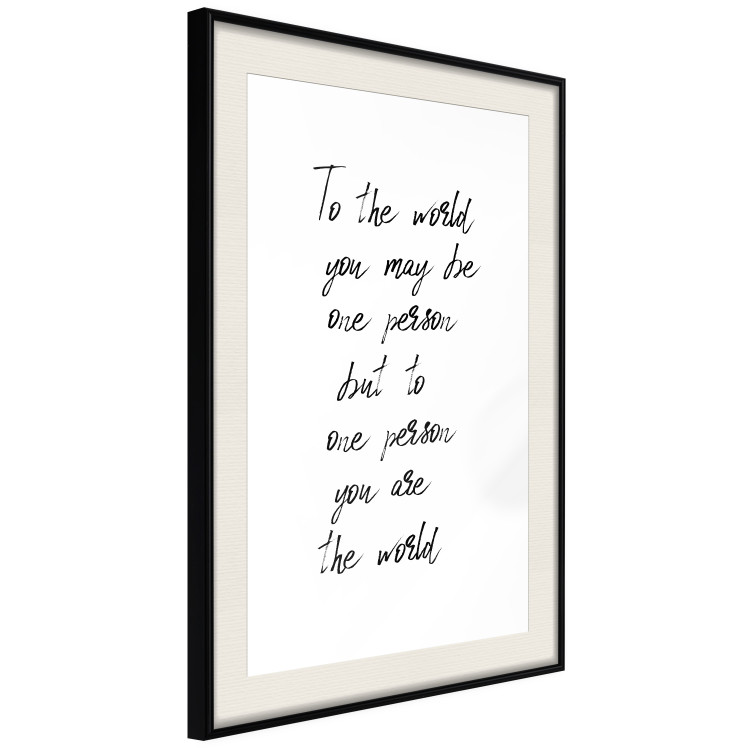 Poster You Are My World - English quote on a contrasting white background 125272 additionalImage 3