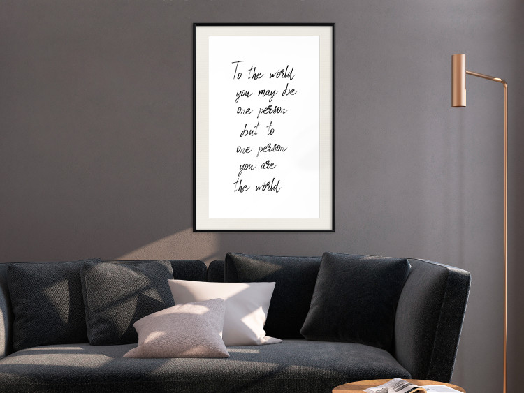 Poster You Are My World - English quote on a contrasting white background 125272 additionalImage 22