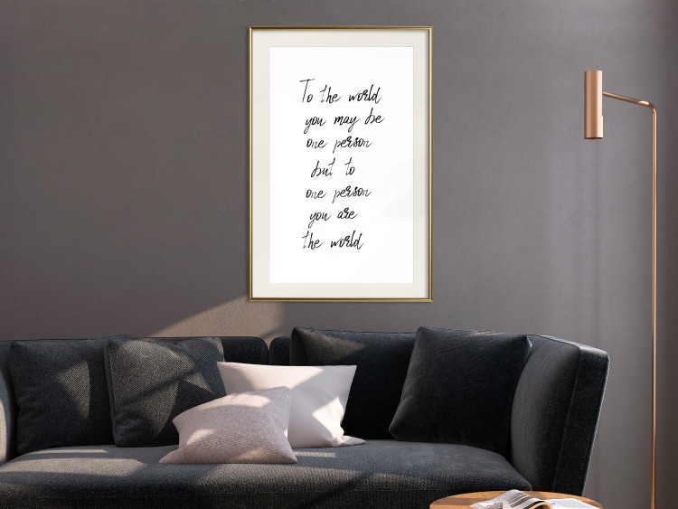 Poster You Are My World - English quote on a contrasting white background 125272 additionalImage 21