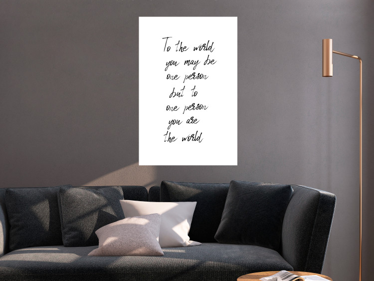 Poster You Are My World - English quote on a contrasting white background 125272 additionalImage 23