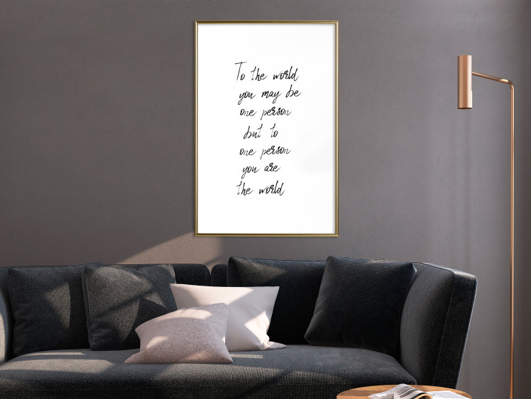Poster You Are My World - English quote on a contrasting white background 125272 additionalImage 13