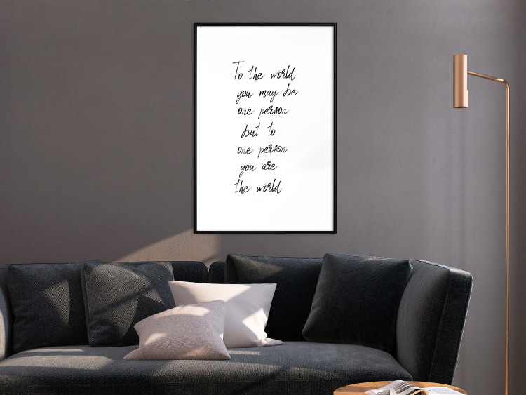 Poster You Are My World - English quote on a contrasting white background 125272 additionalImage 4
