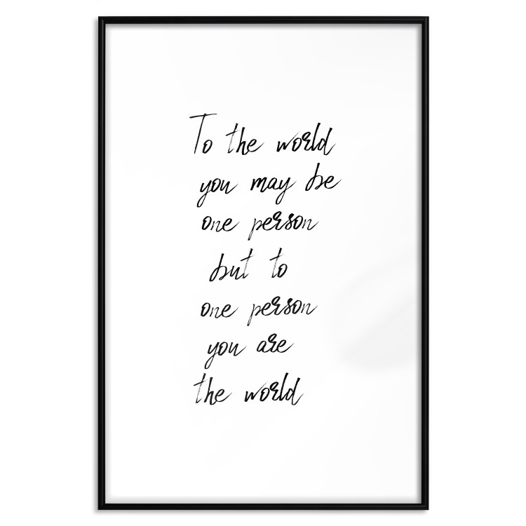 Poster You Are My World - English quote on a contrasting white background 125272 additionalImage 17