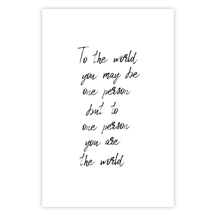 Poster You Are My World - English quote on a contrasting white background 125272 additionalImage 25