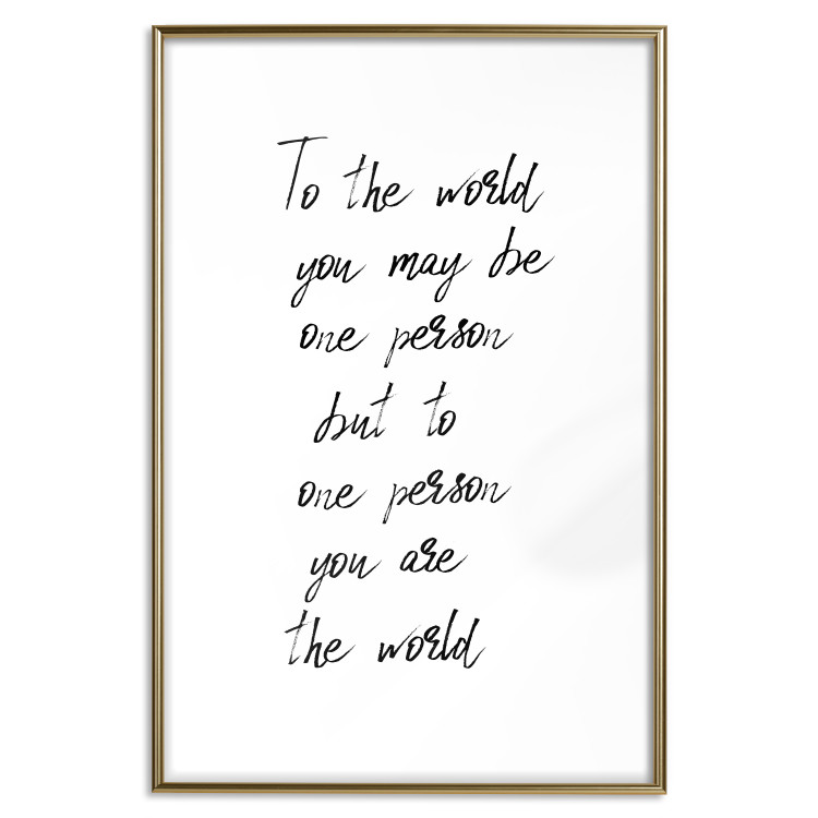 Poster You Are My World - English quote on a contrasting white background 125272 additionalImage 16