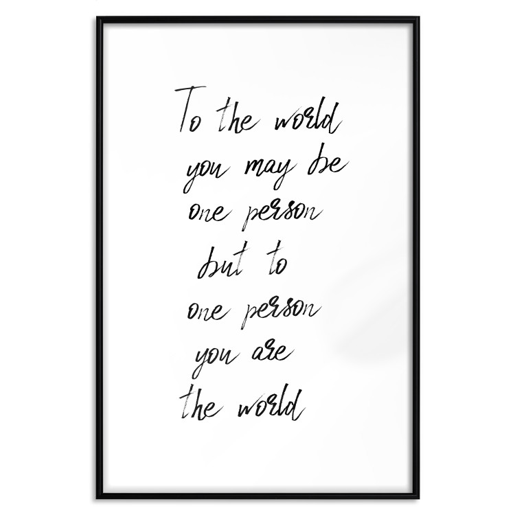 Poster You Are My World - English quote on a contrasting white background 125272 additionalImage 18