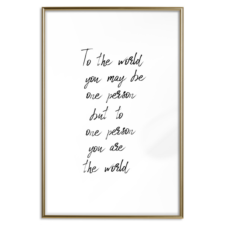 Poster You Are My World - English quote on a contrasting white background 125272 additionalImage 16