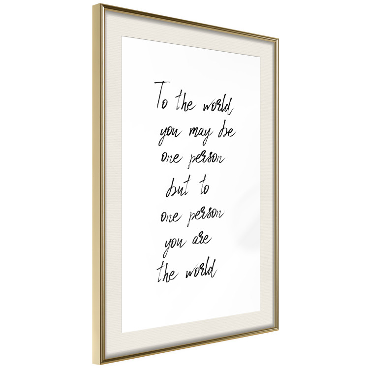 Poster You Are My World - English quote on a contrasting white background 125272 additionalImage 2