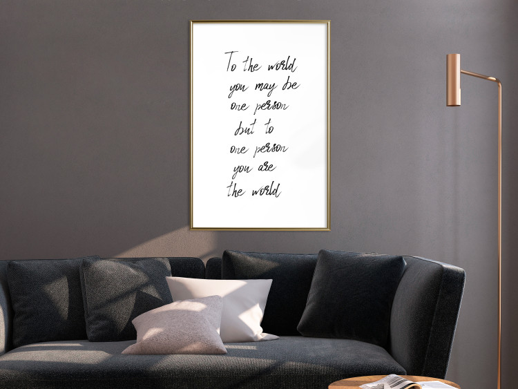 Poster You Are My World - English quote on a contrasting white background 125272 additionalImage 7