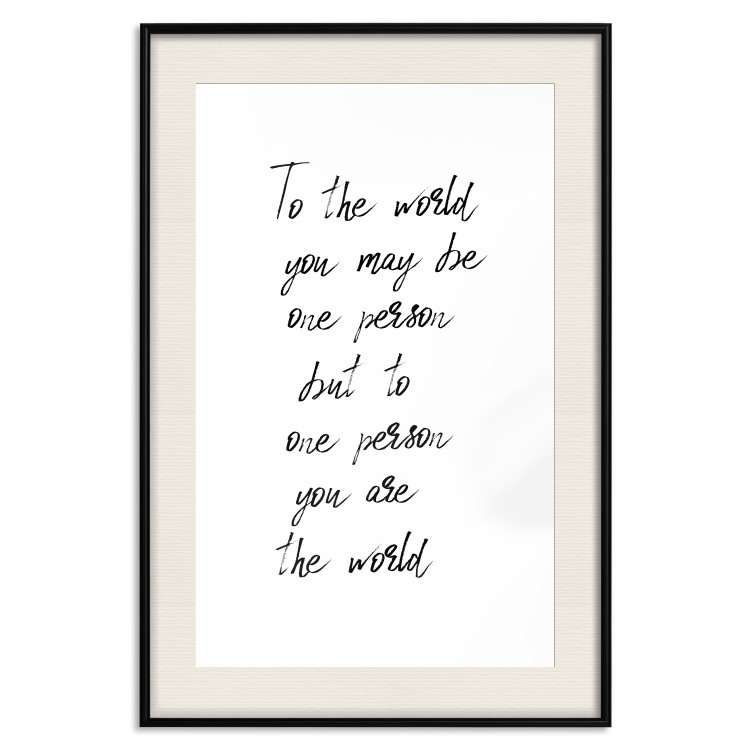 Poster You Are My World - English quote on a contrasting white background 125272 additionalImage 18