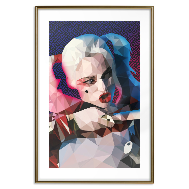 Poster Harlequin - portrait of a woman with geometric figures in an abstract style 125372 additionalImage 16