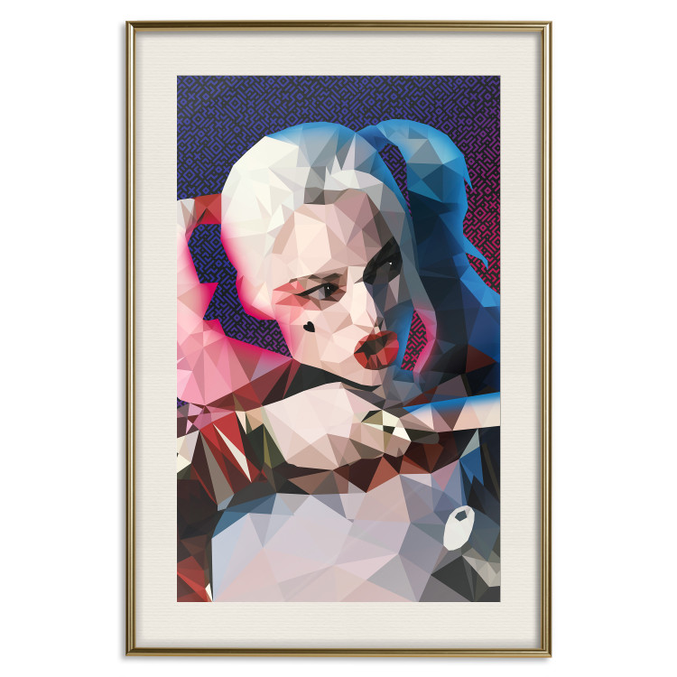 Poster Harlequin - portrait of a woman with geometric figures in an abstract style 125372 additionalImage 19