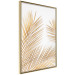Wall Poster Golden Palms - tropical golden leaves on a contrasting white background 125872 additionalThumb 14
