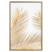 Wall Poster Golden Palms - tropical golden leaves on a contrasting white background 125872 additionalThumb 16