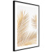 Wall Poster Golden Palms - tropical golden leaves on a contrasting white background 125872 additionalThumb 11