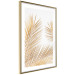 Wall Poster Golden Palms - tropical golden leaves on a contrasting white background 125872 additionalThumb 6