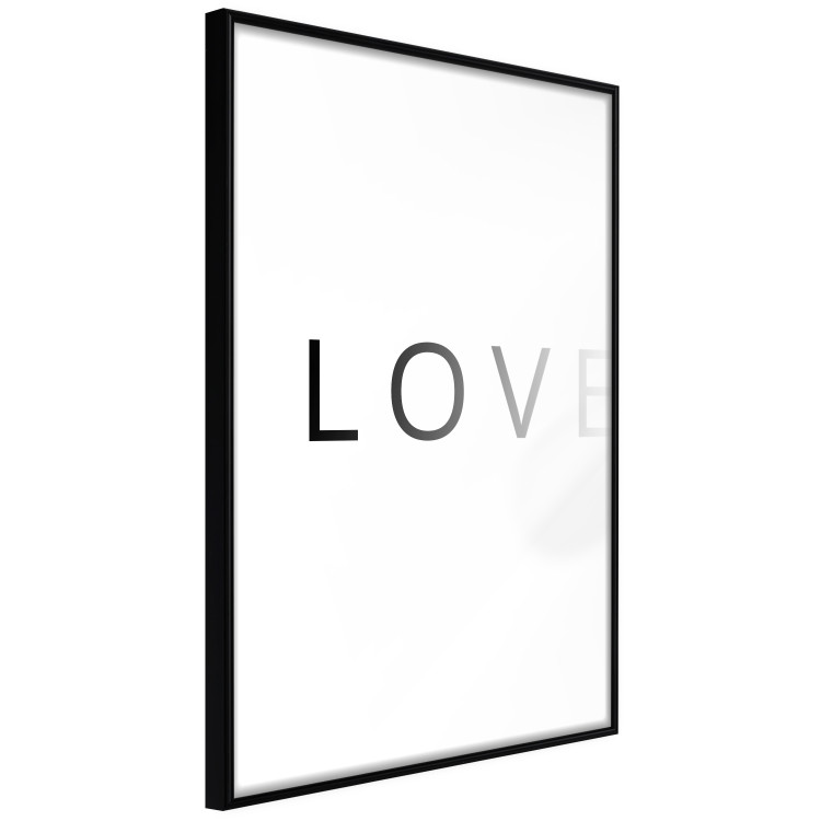 Poster Loading Love - fading black English text on white background 127872 additionalImage 11