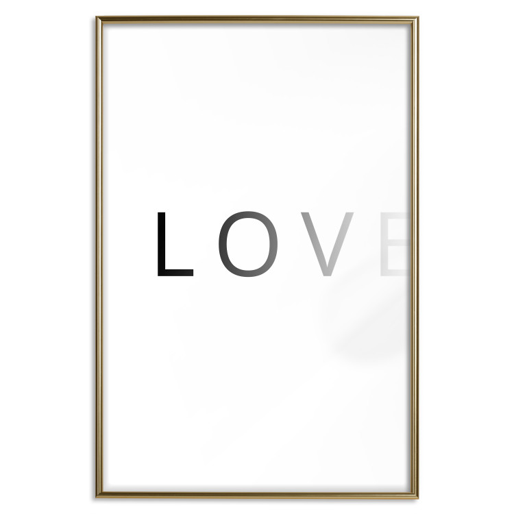 Poster Loading Love - fading black English text on white background 127872 additionalImage 15