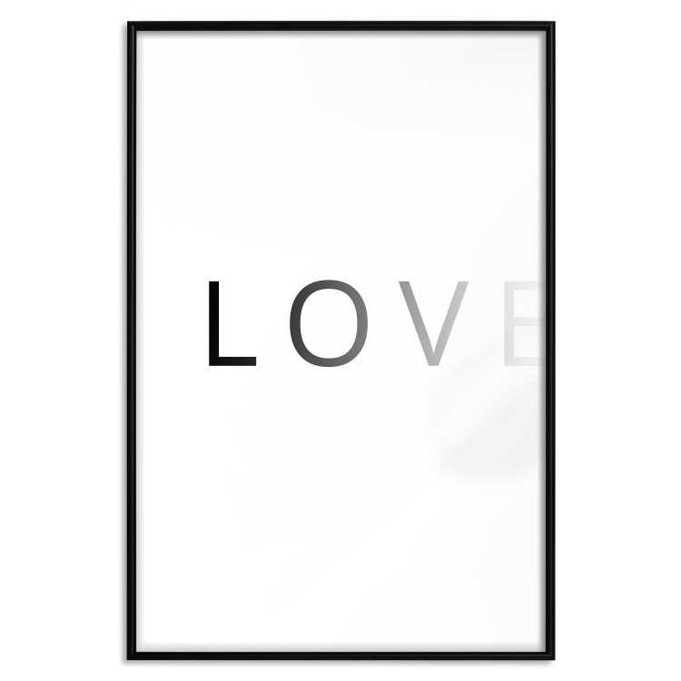 Poster Loading Love - fading black English text on white background 127872 additionalImage 14
