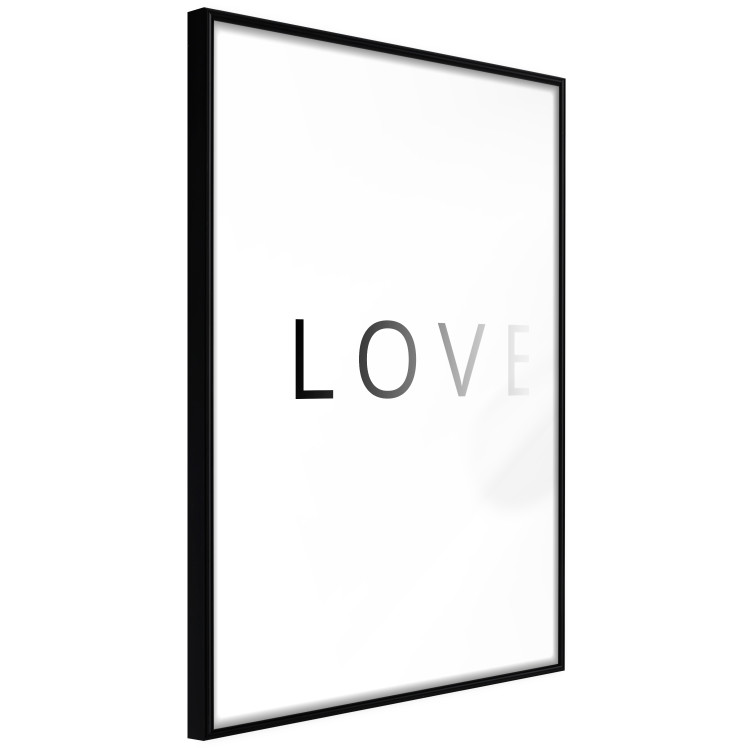 Poster Loading Love - fading black English text on white background 127872 additionalImage 2