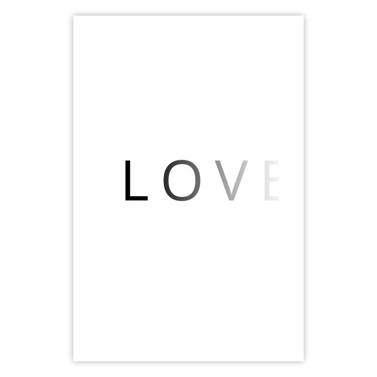 Poster Loading Love - fading black English text on white background 127872 additionalImage 17