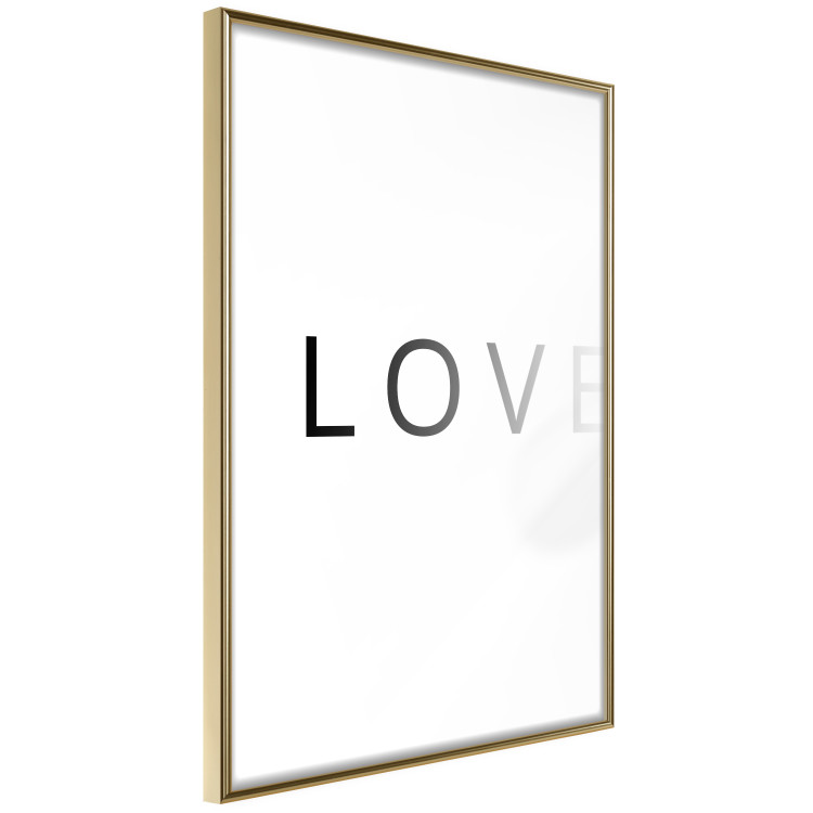 Poster Loading Love - fading black English text on white background 127872 additionalImage 12