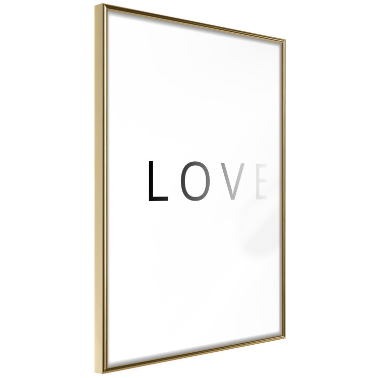 Poster Loading Love - fading black English text on white background 127872 additionalImage 7