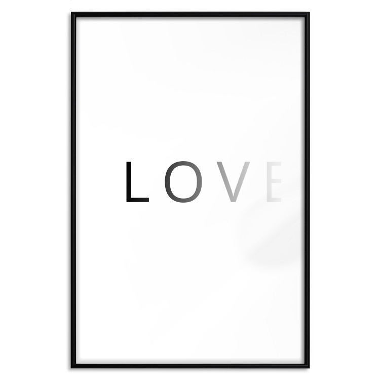 Poster Loading Love - fading black English text on white background 127872 additionalImage 16