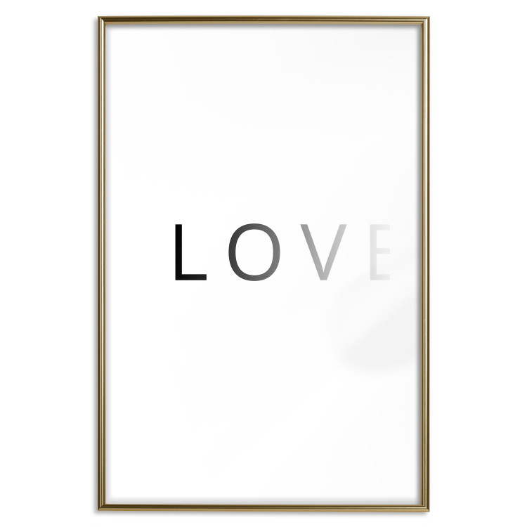 Poster Loading Love - fading black English text on white background 127872 additionalImage 13
