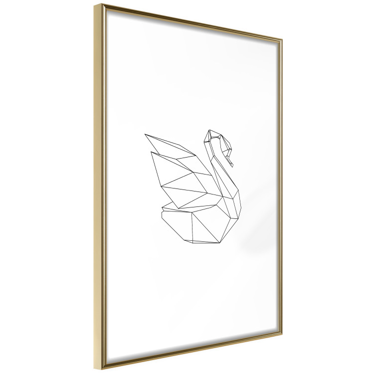Poster Geometric Swan - abstract animal line art on white background 128072 additionalImage 6