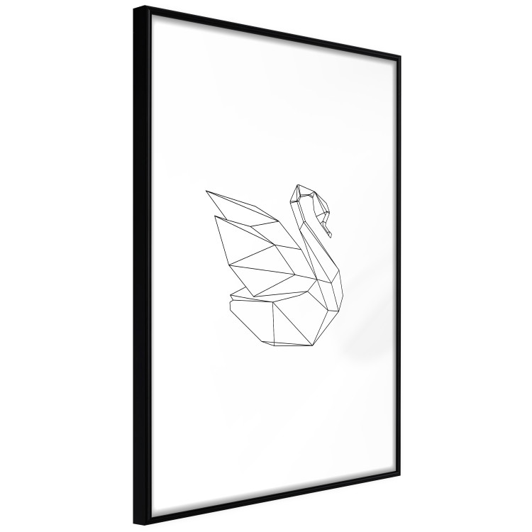 Poster Geometric Swan - abstract animal line art on white background 128072 additionalImage 2