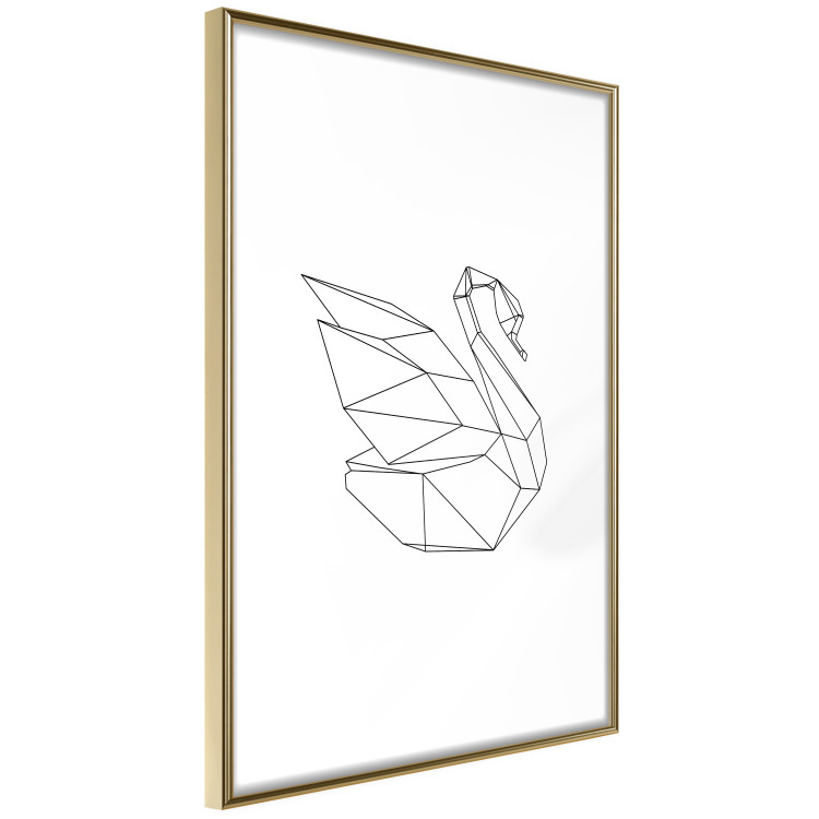 Poster Geometric Swan - abstract animal line art on white background 128072 additionalImage 10