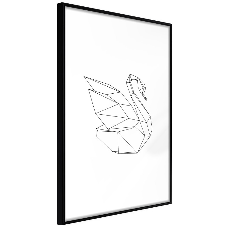 Poster Geometric Swan - abstract animal line art on white background 128072 additionalImage 11